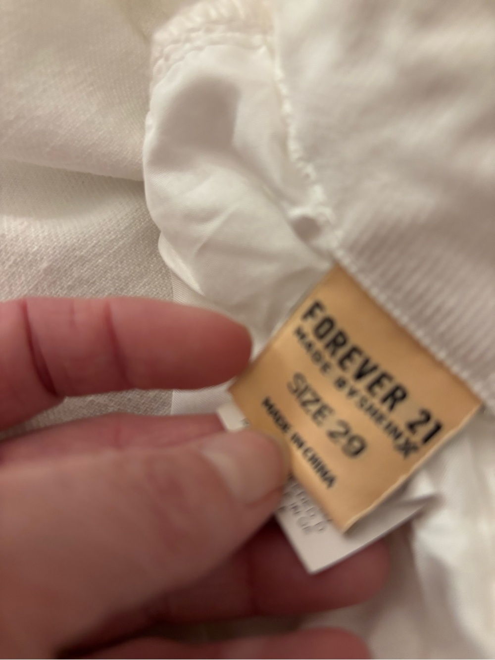 Forever 21 White flare jeans with Tag Detail